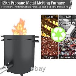 12KG Propane Melting Furnace Smelter Smelting Casting Gold Silver Copper Alumin