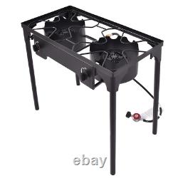 150000BTU Portable Propane Double Burner Outdoor Camping Cooking Stove BBQ Grill