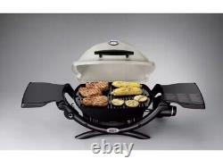 1-Burner Portable Tabletop Propane Gas Grill in Blue with Built-In Thermometer