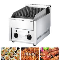 21 Charbroiler Commercial Countertop Char Broiler Grill 2 Burner Gas & Propane