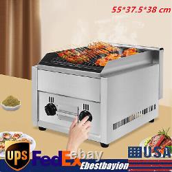 21 Commercial Radiant Char Broiler Grill 2 Burner Gas Propane Flattop BBQ Stove