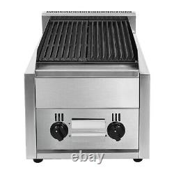 21 Commercial Radiant Char Broiler Grill 2 Burner Gas Propane Flattop BBQ Stove