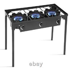 225000 BTU Propane Stove 3 Burner Gas Outdoor Portable Camping Party BBQ Grill