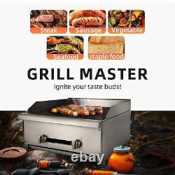 24 Commercial Charbroilers Propane Gas Countertop Broiler Grill WithLava Rock NEW