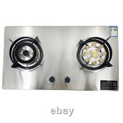28 INCH Built-in LPG/Propane Gas Cooktop Stove Top Double Burners Cooker Gas Hob