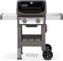 2-Burner Liquid Propane Grill Fold-down Left Side Table Cast-iron Cooking Grates