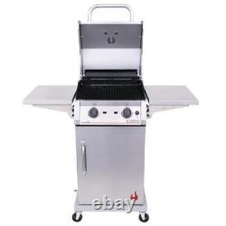 2 Burner Propane Gas TRU Infrared Grill Wheeled Stainless Steel Outdoor BBQ