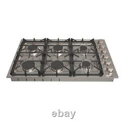 36 in Gas Cooktop Stainless Steel with 6 Burners and LP Conversion Kit CSA