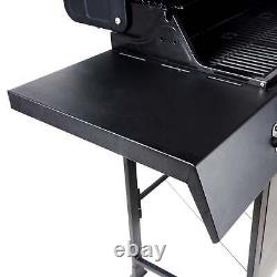 4-Burner Propane Gas Grill With Side Burner Shelves 2 Wheels