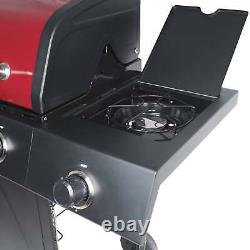 4-Burner Propane Gas Grill with Side Burner, Red Sedona, GBC1748WRS