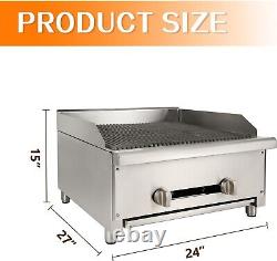 56,000 BTU Commercial Countertop Gas Radiant Charbroiler Grill Liquid propane