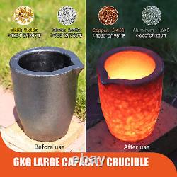6KG Gas Melting Furnace Propane Smelting Metal Gold Copper Graphite Crucible DIY