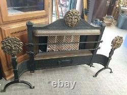 Antique cast iron wall propane/gas heat stove. Numbers/ Date 1619 AD