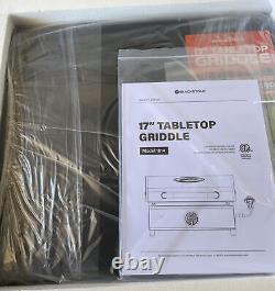 Blackstone 1814 17 Tabletop Original Cast Iron Griddle with Hood? Open Box