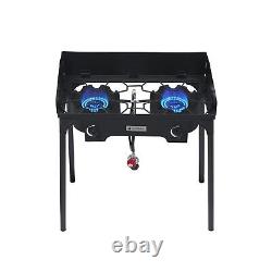Camplux Outdoor Stove Double Burners Propane Stove 260,000 BTU/Hr Gas Cooker