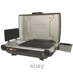 Coleman Gas Camping Grill/Stove Tabletop Propane 2-in-1 Grill/Stove, 2 Burner