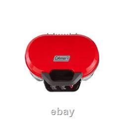 Coleman RoadTrip Propane Grill Portable 2-Burners with Cast Iron Grate Steel Red
