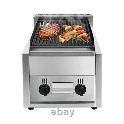 Commercial 2 Burner Broiler Grill Gas & Propane Gas Restaurant BBQ Countertop