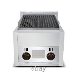 Commercial Gas Grill 2-Burners Gas Propane LPG Broiler Grill Charbroiler