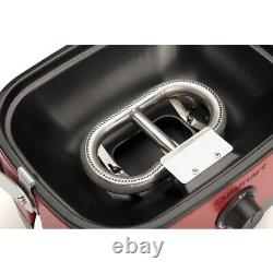 Cuisinart Portable Propane Gas Grill Piezo Porcelain-Enameled Cast Iron in Red