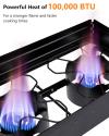 Double Burner Grill Gas Dual Propane Cooker Outdoor Camping Stove Stand for BBQ