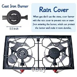 Double Burner Propane Burner Gas Stove For Outdoor Cooking Camping