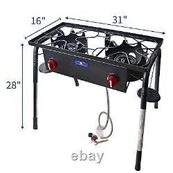 Double Burner Propane Burner Gas Stove For Outdoor Cooking Camping