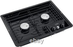 Drop-In Two-Burner Stainless Steel Cooktop with Cast Iron Grate and Propane Ig