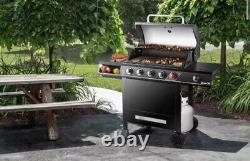 Dyna-Glo Gas Grill 5-Burner Black with TriVantage Multifunctional Cooking System