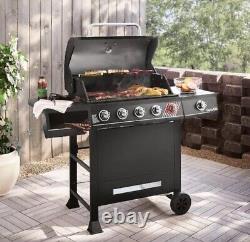 Dyna-Glo Gas Grill 5-Burner Black with TriVantage Multifunctional Cooking System