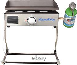 Flat Top Portable Propane Cast Iron Grill Griddle Tabletop, RV or Wall Mounted