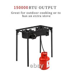 High Pressure Outdoor Camp Stove Patio Propane Gas Cooker Portable Cast Iron