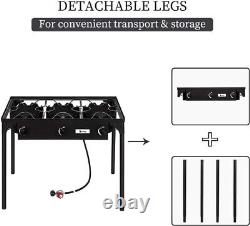 High Pressure Propane Gas Cooker Portable Cast Iron Patio Cooking Burner