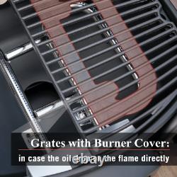 MF Studio 2-Burner Portable Table Patio Propane Gas Grill with Temperature Gauge