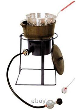 NEW King Kooker 1650 Heavy Duty Cast Iron 16 Outdoor Propane Cooker with Fry Pan