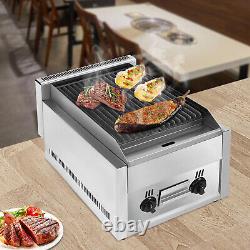 New Commercial Countertop Char Broiler Grill 2 Burner Gas & Propane Charbroiler