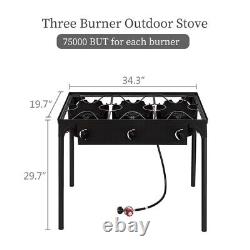 Outdoor Camp Stove High Pressure Propane Gas Cooker Portable Cast Iron