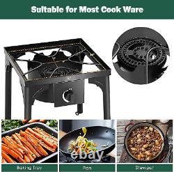 Outdoor Camping Stove, Single Burner Propane Gas Cooker WithDetachable Legs & 0-20