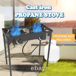 Outdoor & Indoor Portable Propane Stove, Single & Double Burners with Gas Premiu