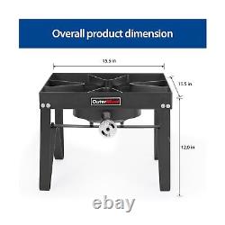 Outdoor Propane Burner Outdoor Portable Gas Stove with Adjustable 0-10 PSI Re