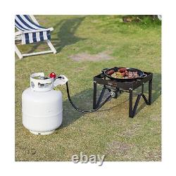 Outdoor Propane Burner Outdoor Portable Gas Stove with Adjustable 0-10 PSI Re