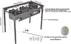 Portable Propane 210,000-BTU 3 Burner Gas Cooker Outdoor Camping Stove Grill