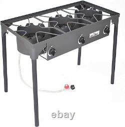 Portable Propane 210,000-BTU 3 Burner Gas Cooker Outdoor Camping Stove Grill