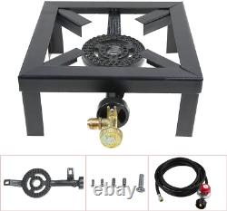 Portable Single Burner Outdoor Gas Stove Propane Cooker with Adjustable 0-20Psi