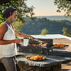 Propane 225,000-BTU 3 Burner Gas Cooker Outdoor Camping Stove BBQ Grill with Shelf