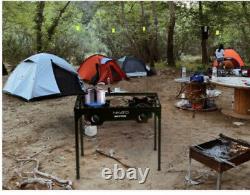 Propane camping stove with stand 2 STOVE Burner NIKATTO USA STOCK