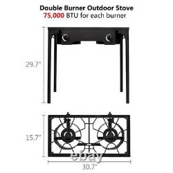 Stove High Pressure Propane Gas Cooker Portable Cast Iron Patio Cooking Burner